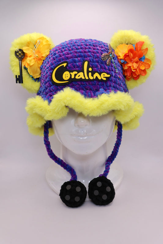 Coraline Bucket hat (light up flowers)
