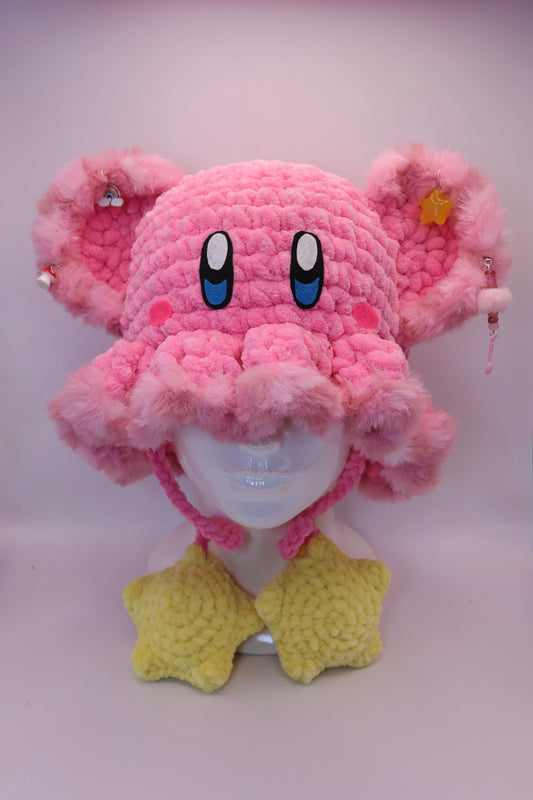 Kirby bucket hat (squeaking stars)￼