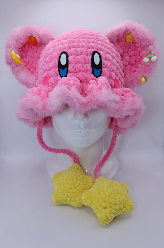 Kirby bucket hat (squeaky stars )￼