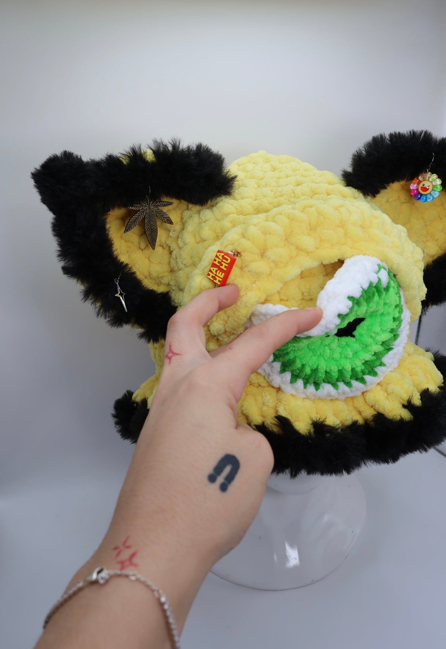 Cyclops bucket hat (L head) eye stash pocket