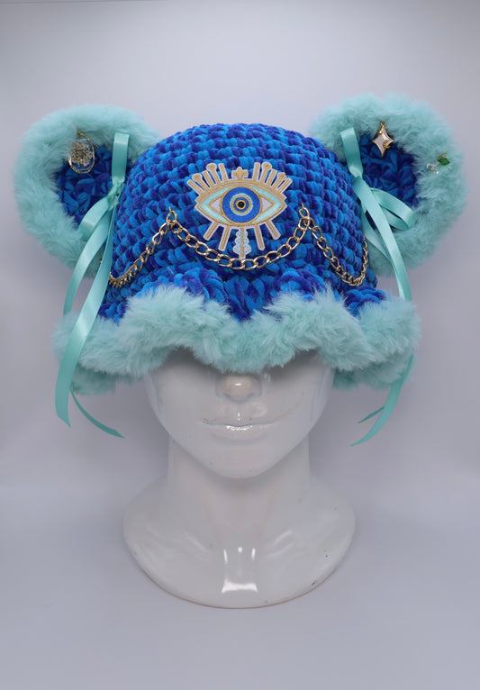 Eye Bucket hat ( removable bows)
