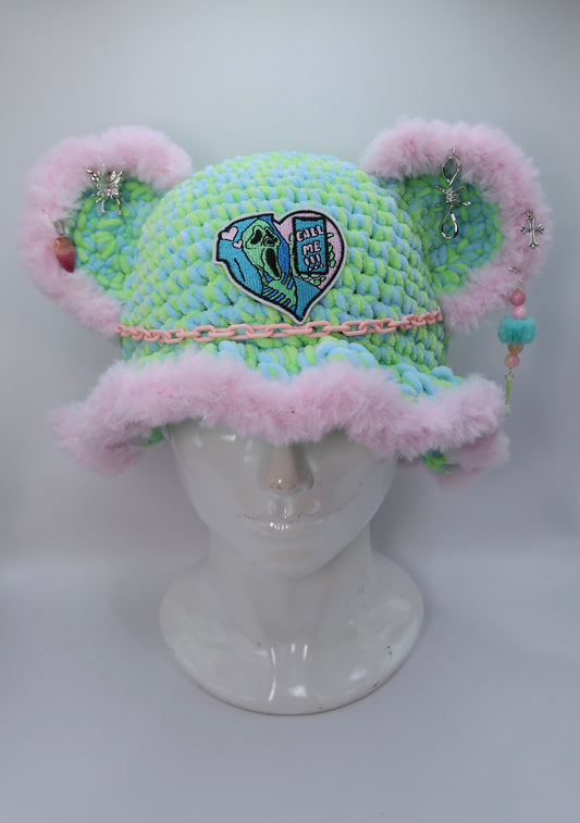 Ghost face bucket hat