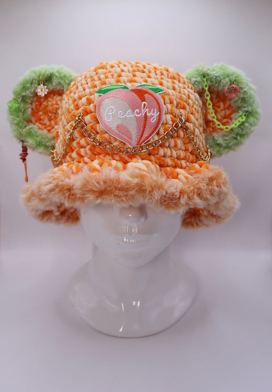 Peach bucket hat