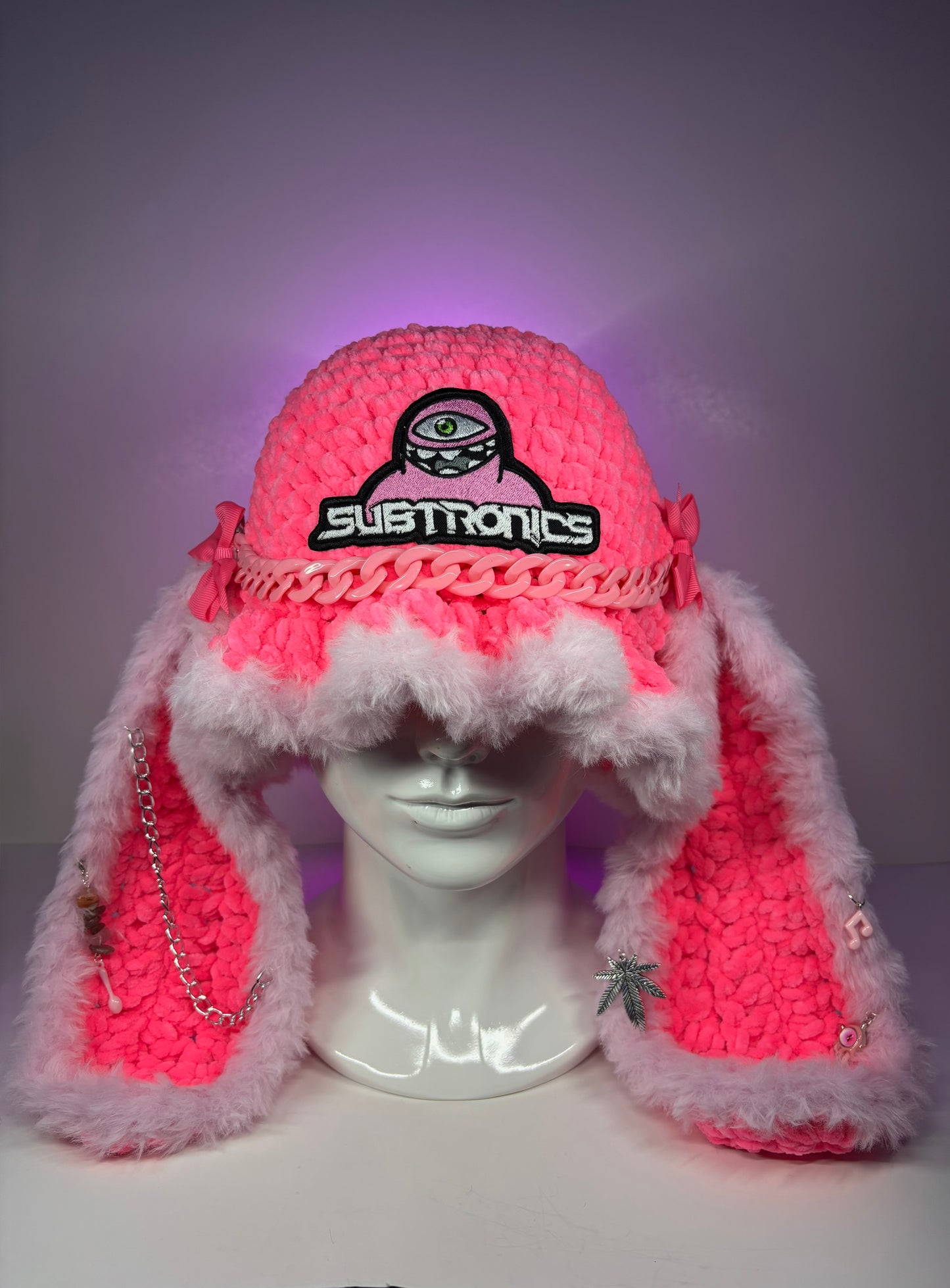 EDM bucket hat (extra long ears & UV )