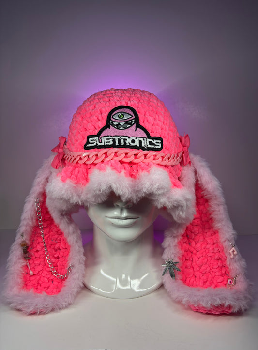 EDM bucket hat (extra long ears & UV )