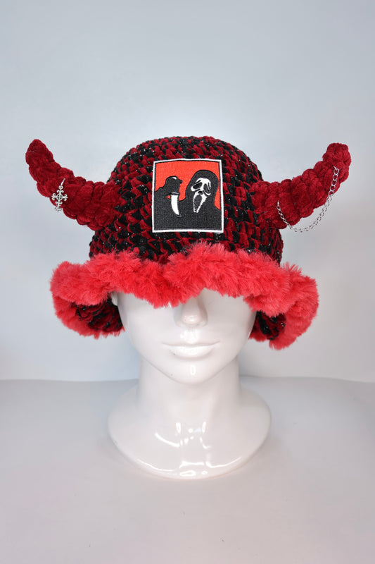 Ghost face bucket hat