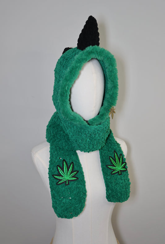 4/20 Dino scarf hood