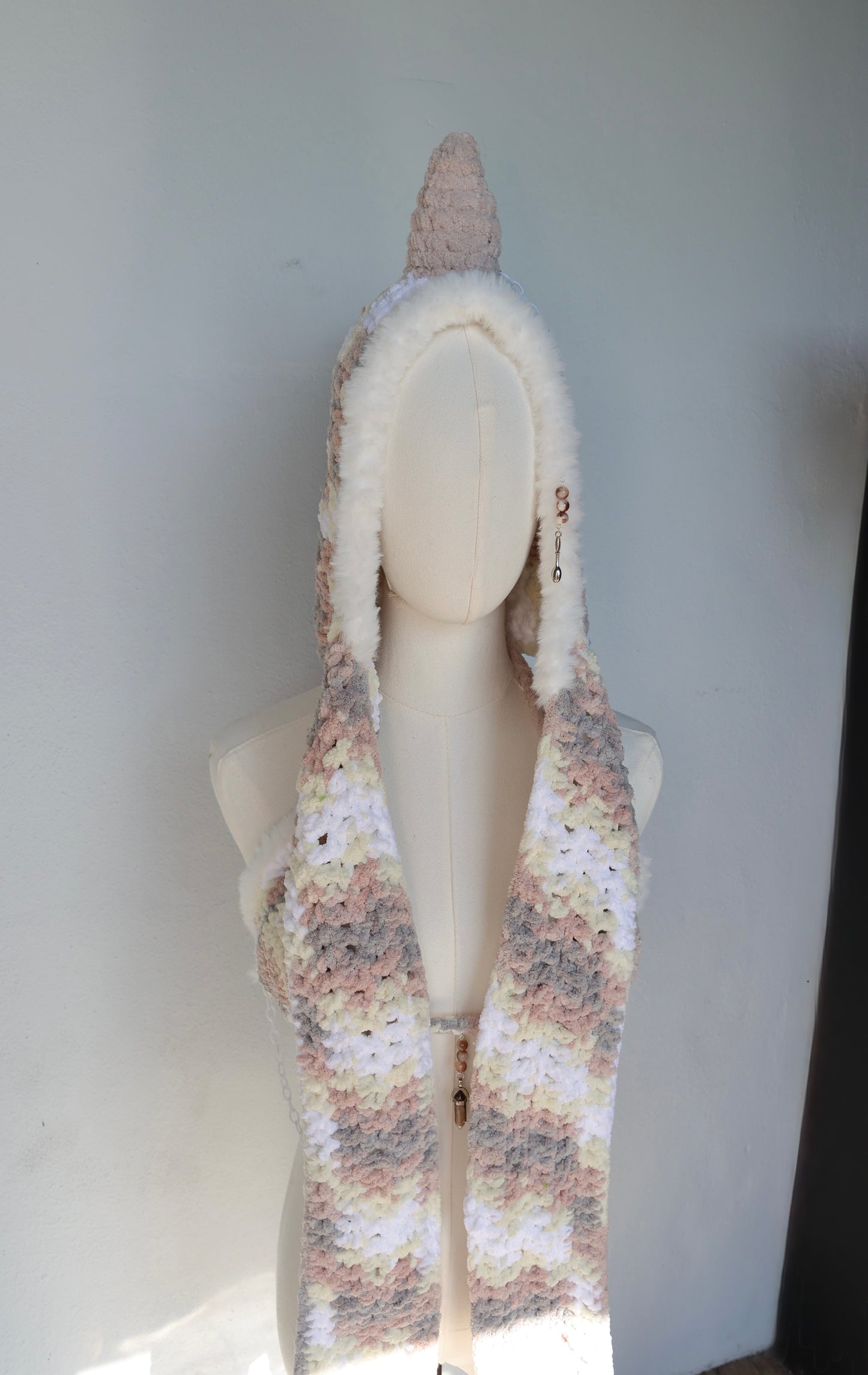 Dino scarf hood + top (size s/m)